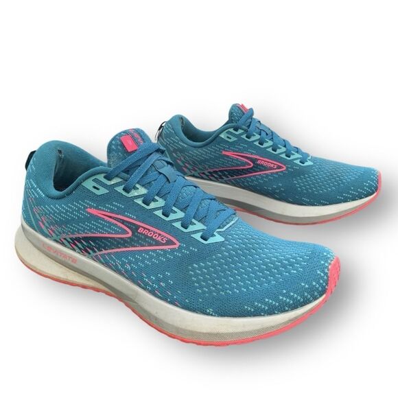 Brooks Women’s Levitate-5 Running Shoes Blue Pink Trainers Sneakers Size 9.5 - Picture 6 of 13